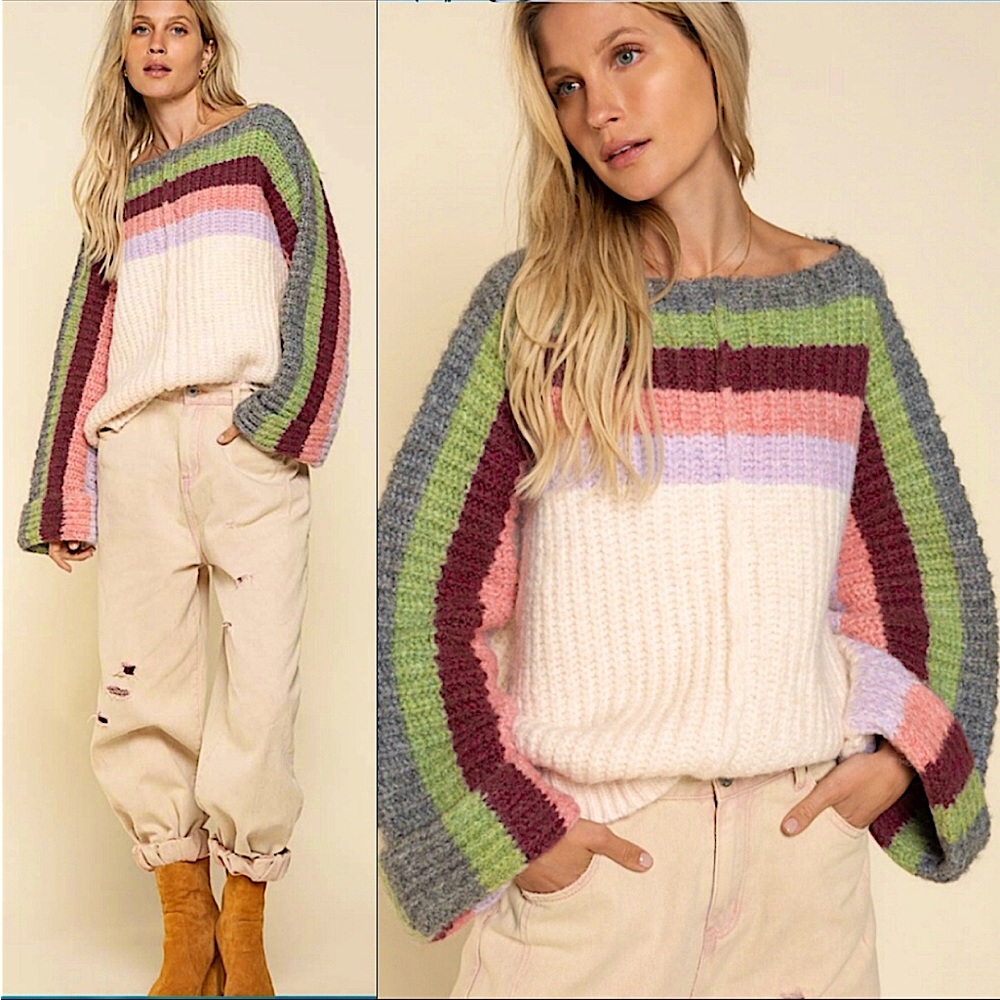 POL Chunky Knit Wide Sleeve Sweater - Picture 3 of 5